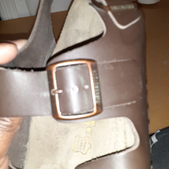 BIRKENSTOCK BROWN LEATHER SANDAL IN SIZE 44 main image 6